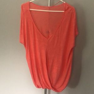 ANA A New Approach Twist Front Top Size Large in Coral